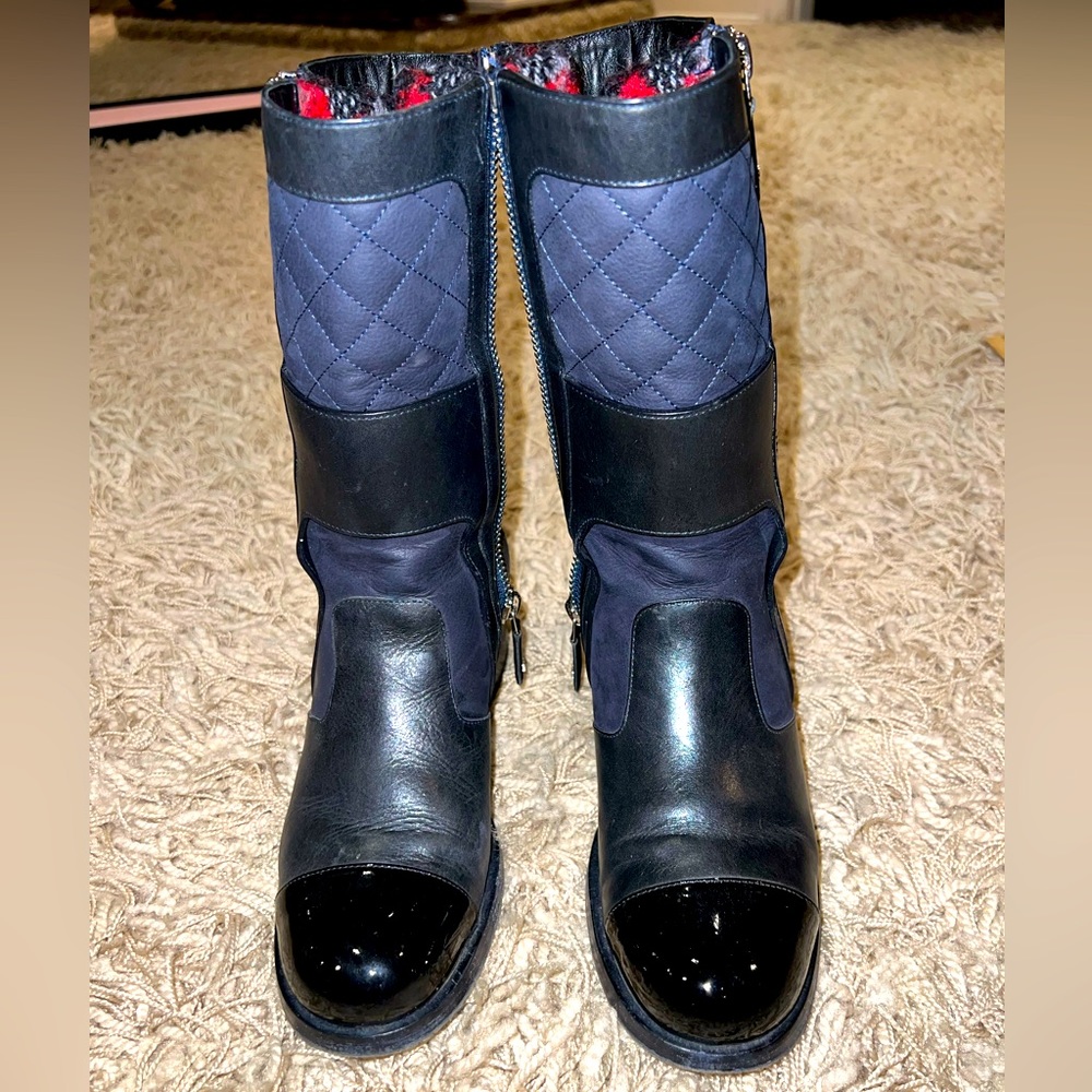 Chanel leather boots